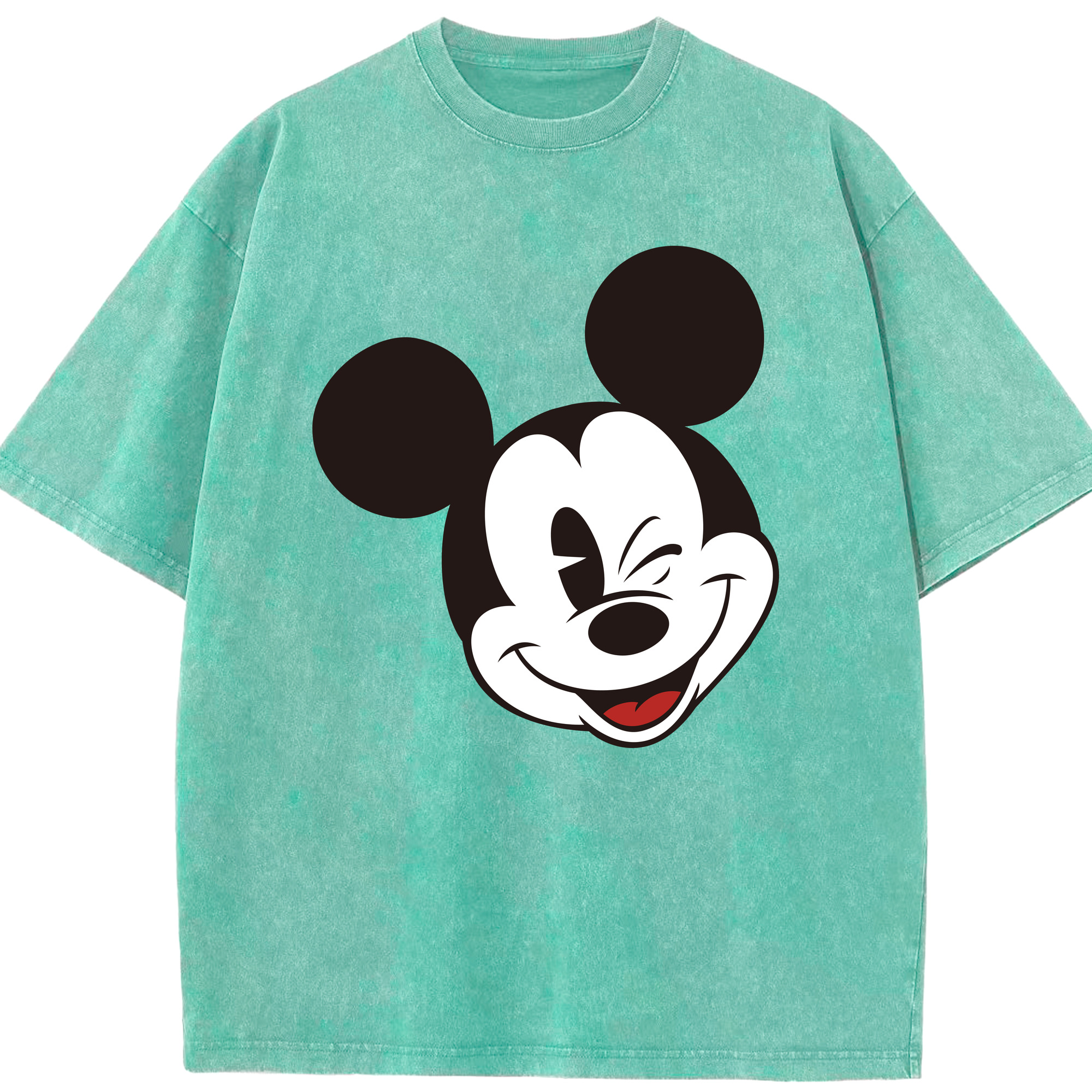 （画像用） ミッキーマウス Mickey Mouse 綿100% ヴィンテージ風 半袖Tシャツ（フロントプリント）